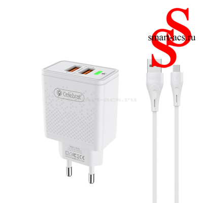 БЛОК CELEBRAT C-H2-EU A-MICRO PORTABLE FAST CHARGER